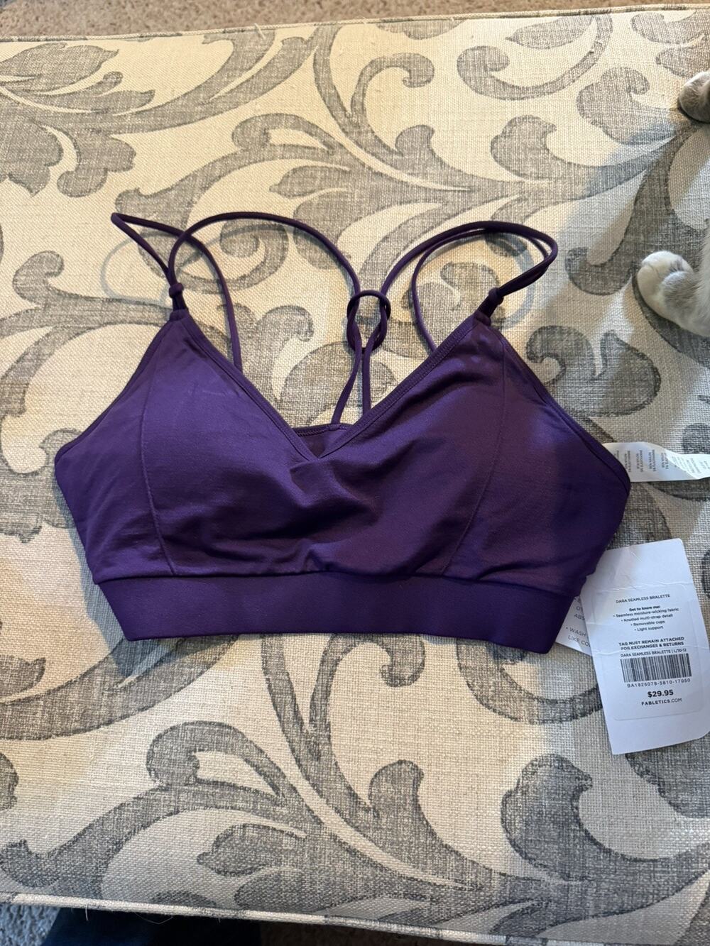 Fabletics Dara Seamless Bralette Women's L Purple NWT $30